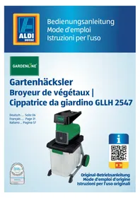 Notice Gardenline GLLH 2547 Vertikutierer