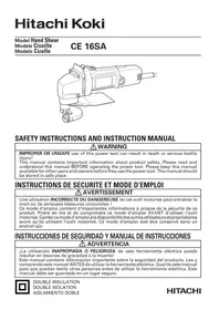 Notice HITACHI CE16SA Tijeras