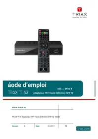 Notice TRIAX TR 63 Recepteur