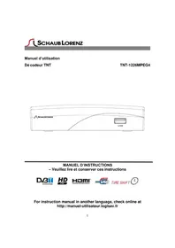 Notice SCHAUB LORENZ TNT1226MPEG4 Recepteur