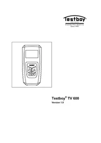 Notice Testboy TV 600 Télémètre