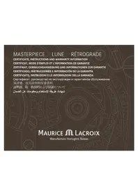 Notice Maurice Lacroix MASTERPIECE RETROGRADE MOON MP7078 Montre