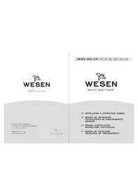 Notice Wesen INOX FLAT Caldera