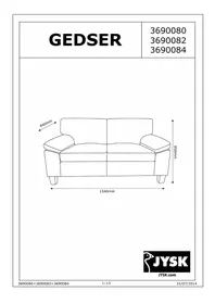 Notice JYSK GEDSER (150X85X84) Canape / sofa / banc