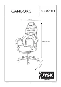 Notice JYSK GAMBORG Canape / sofa / banc