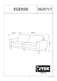 Notice JYSK EGENSE (200X80X80) Canape / sofa / banc