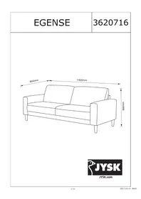 Notice JYSK EGENSE (142X80X80) Canape / sofa / banc