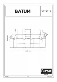 Notice JYSK BATUM (196X96X98) Canape / sofa / banc