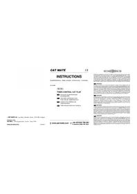 Notice Cat Mate 359W TIMER CONTROL Animaux domestiques