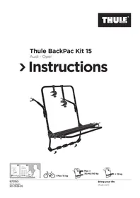 Notice THULE BACKPAC KIT 15 Accessoire de vélo