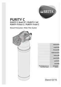 Notice BRITA PURITY FRESH C Water filter