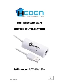 Notice Heden ACCHRW150M Wifi répéteur