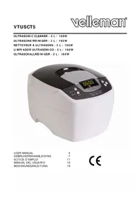 Notice VELLEMAN VTUSCT5 Ultrasonic cleaner