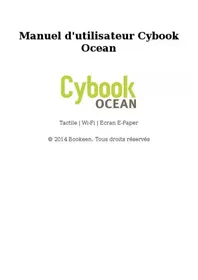 Notice BOOKEEN CYBOOK OCEAN Lecteur électronique