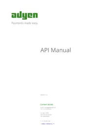 Notice Adyen API V2.14 Logiciel audio et/ou vidéo