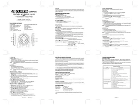 Notice CURTIS CDMP366 Lecteur/enregistreur de cd
