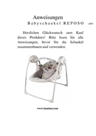 Notice Baninni REPOSO BN002 Balançoire pour bébé