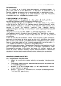 Notice Electronics Line EL2614E Caméra de surveillance