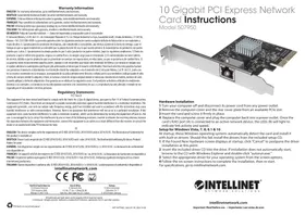 Notice Intellinet 507950 Carte réseau / adaptateur