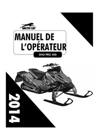 Notice Arctic Cat SNO PRO 500 (2014) Scooter