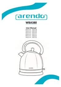 Notice Arendo WBA380 Bollitore