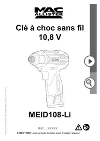 Notice MAC ALLISTER MEID108LI Visseuse