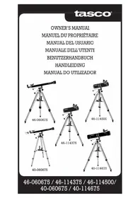 Notice TASCO GALAXSEE 46114375 Télescope