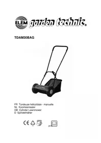 Notice ELEM Garden Technic TDAM30BAG Tondeuse à gazon
