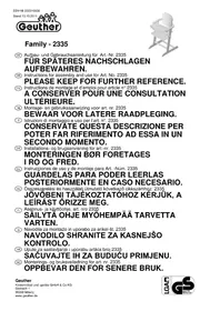 Notice Geuther FAMILY Chaise haute