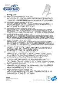 Notice Geuther SWING Chaise haute