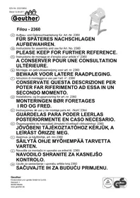 Notice Geuther FILOU Chaise haute