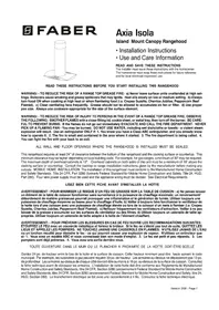 Notice FABER AXIA ISOLA Hotte