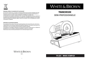 Notice WHITE AND BROWN TR 2221 Trancheuse