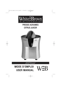 Notice WHITE AND BROWN JE 613 Extracteur de jus