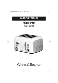 Notice WHITE AND BROWN TA 644 Grille pain