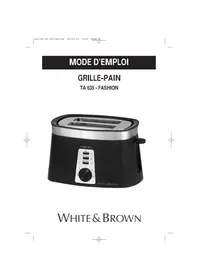 Notice WHITE AND BROWN TA 635 Grille pain