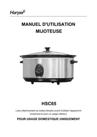 Notice HARPER HSC65 Mijoteuse