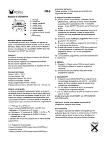 Notice Profile PR8 Commutateur