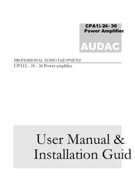 Notice Audac CPA24 Recepteur