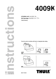 Notice THULE KIT 4009 Accessoire automobile