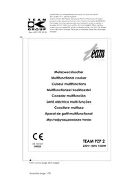 Notice TEAM PZP 2 Multifunctionele kookpan