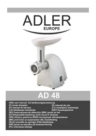 Notice ADLER AD 48 Hachoir