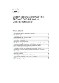 Notice CISCO EPC 3010 Modem câble