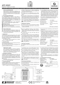 Notice Monacor ATT325ST Contrôleur