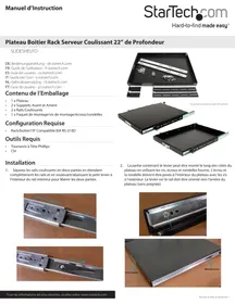 Notice StarTech.com SLIDESHELFD Accessoire informatique