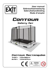 Notice EXIT SAFETYNET CONTOUR RECTANGULAR Trampoline