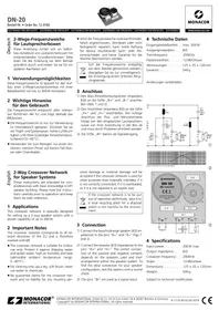 Notice Monacor DN20 Crossover audio