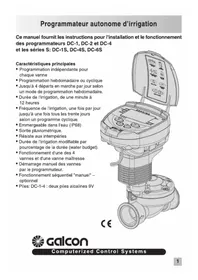 Notice Galcon DC2 Programmateur d'irrigation