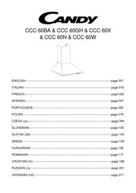 Notice CANDY CCC 60BA Páraelszívó