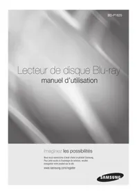 Notice SAMSUNG BDP1620A Lecteur blu-ray